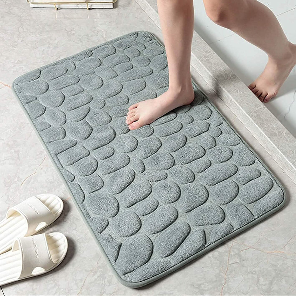 Soft Memory Foam Non Slip Cobblestone Embossing Bath Mat by DailySale