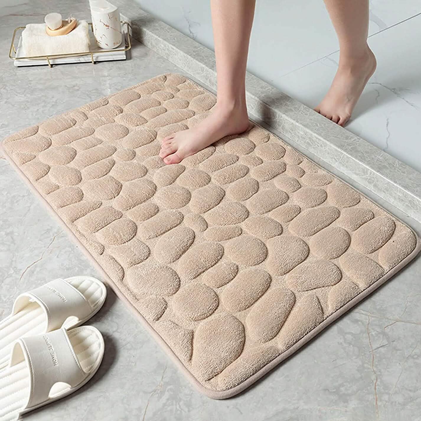 Soft Memory Foam Non Slip Cobblestone Embossing Bath Mat by DailySale
