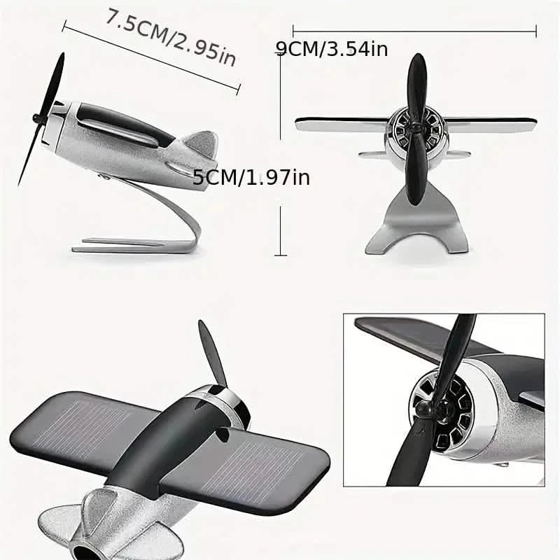 Solar Airplane Creative Car Decoration by DailySale