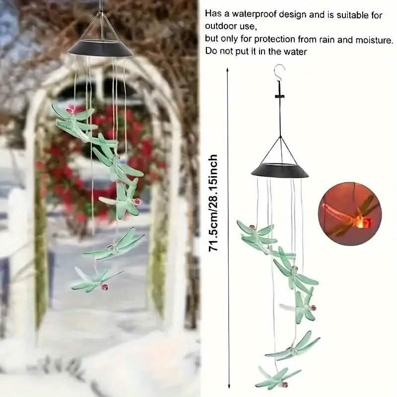 Solar Dragonfly Wind Chimes Lights by DailySale