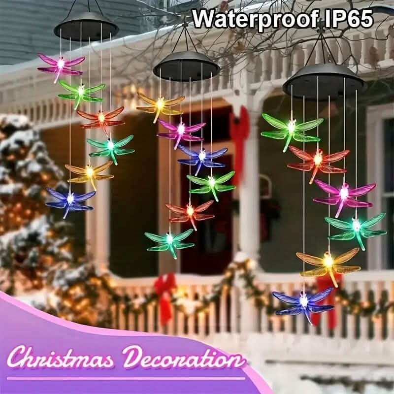 Solar Dragonfly Wind Chimes Lights by DailySale