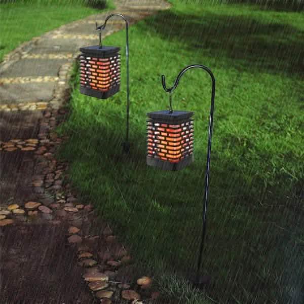 Solar Flame Hanging Lantern Lights by DailySale
