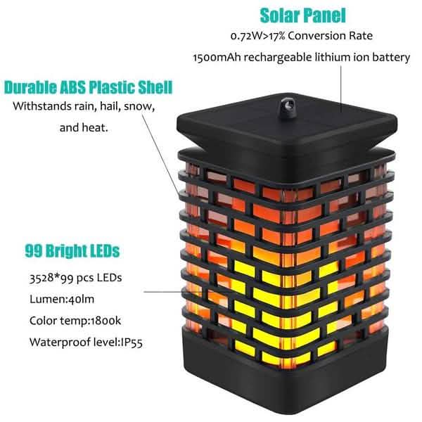 Solar Flame Hanging Lantern Lights by DailySale