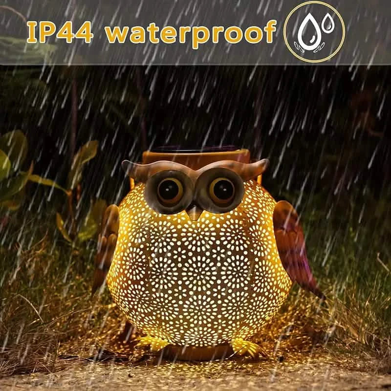 Solar Garden Hanging Light Owl Pattern by DailySale