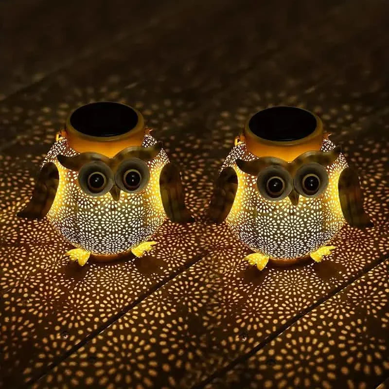 Solar Garden Hanging Light Owl Pattern by DailySale