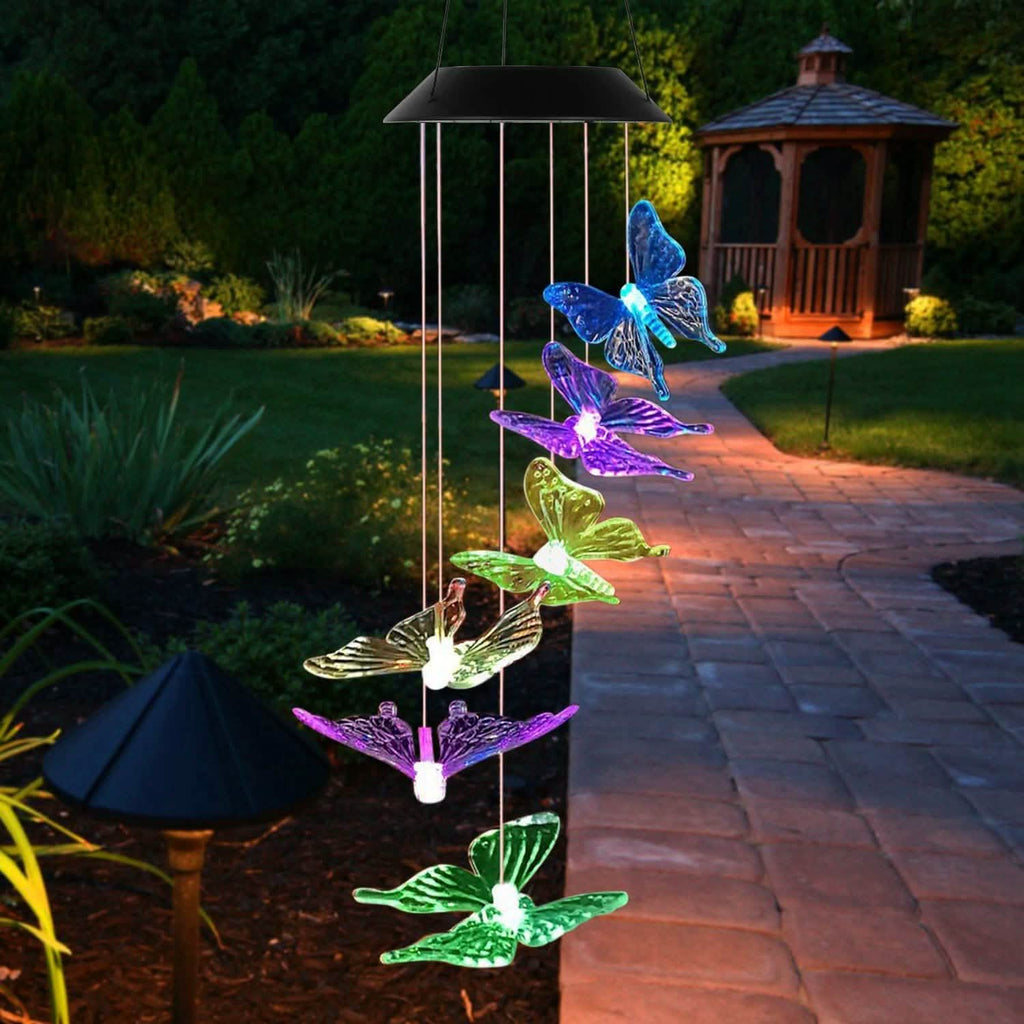 Solar LED Butterfly Wind Chimes by DailySale