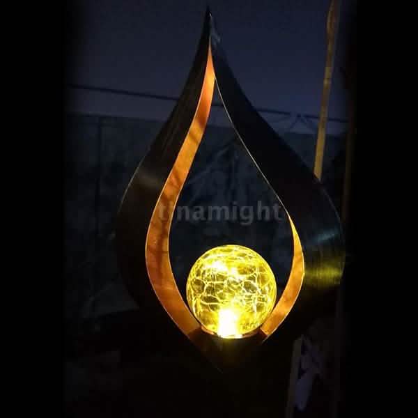 Solar LED Simulate Flame Light Lawn Lantern Lamp Waterproof Outdoor Lights by DailySale