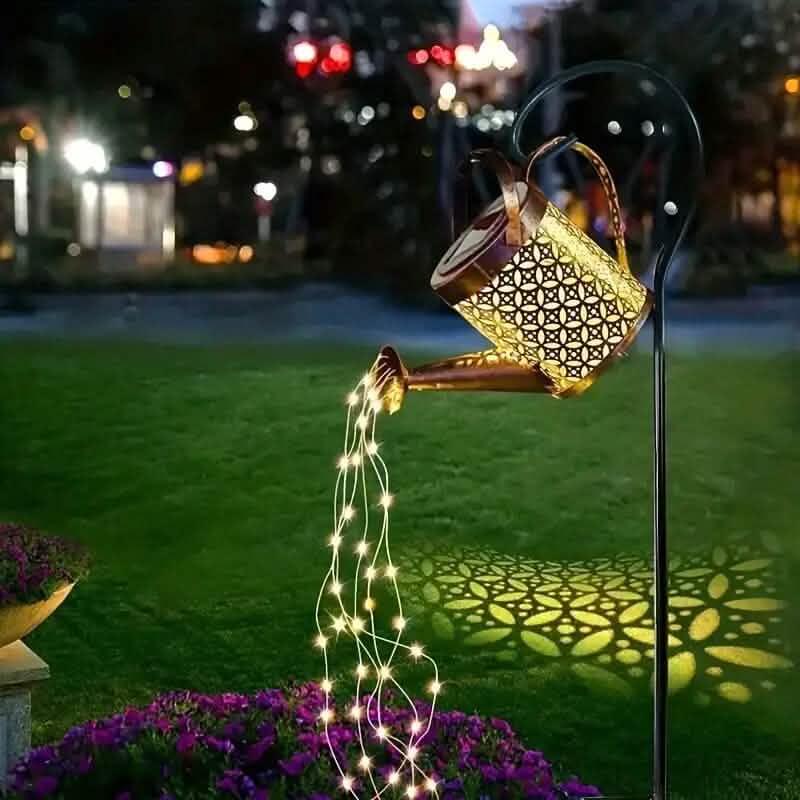 Solar LED Watering Can String Lights by DailySale
