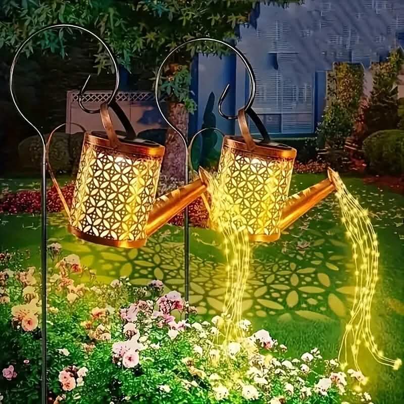 Solar LED Watering Can String Lights by DailySale