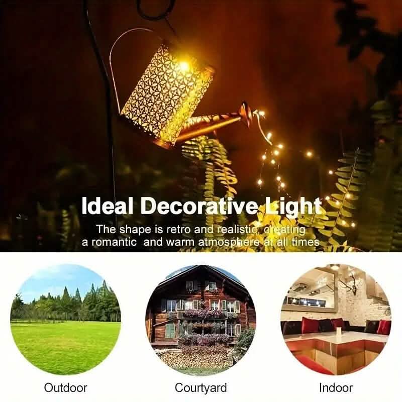 Solar LED Watering Can String Lights by DailySale