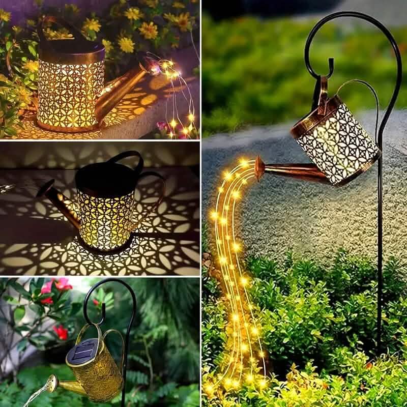 Solar LED Watering Can String Lights by DailySale