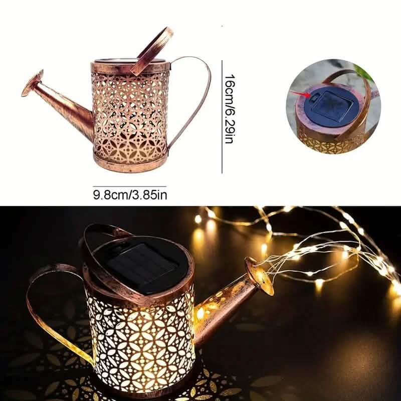 Solar LED Watering Can String Lights by DailySale