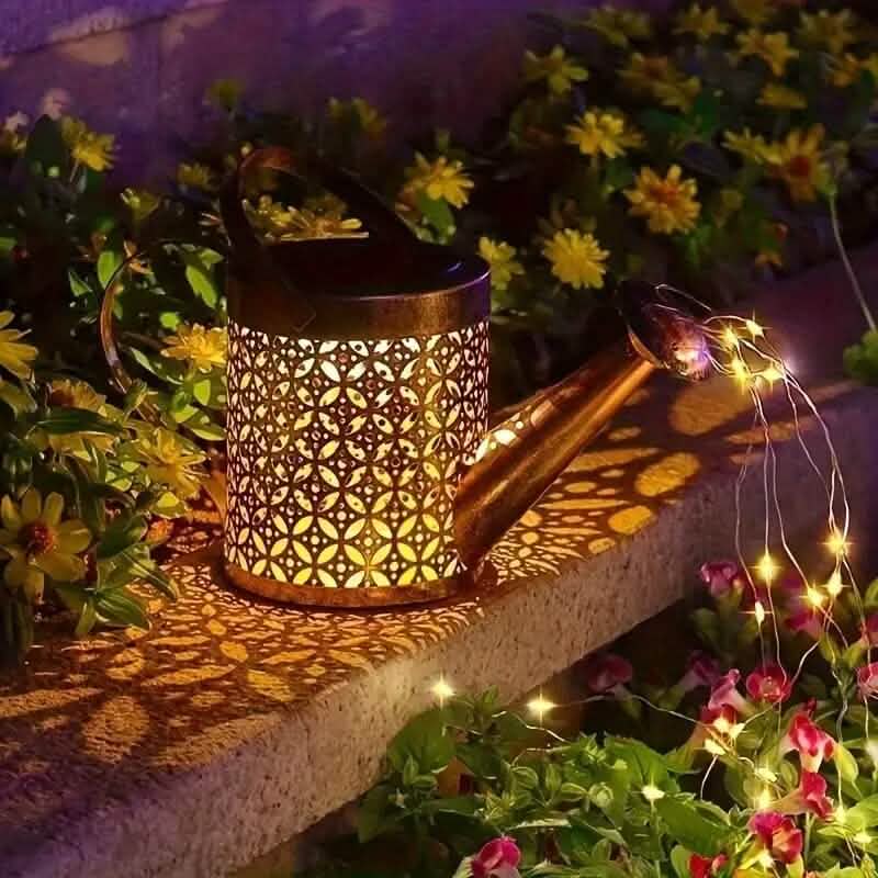 Solar LED Watering Can String Lights by DailySale