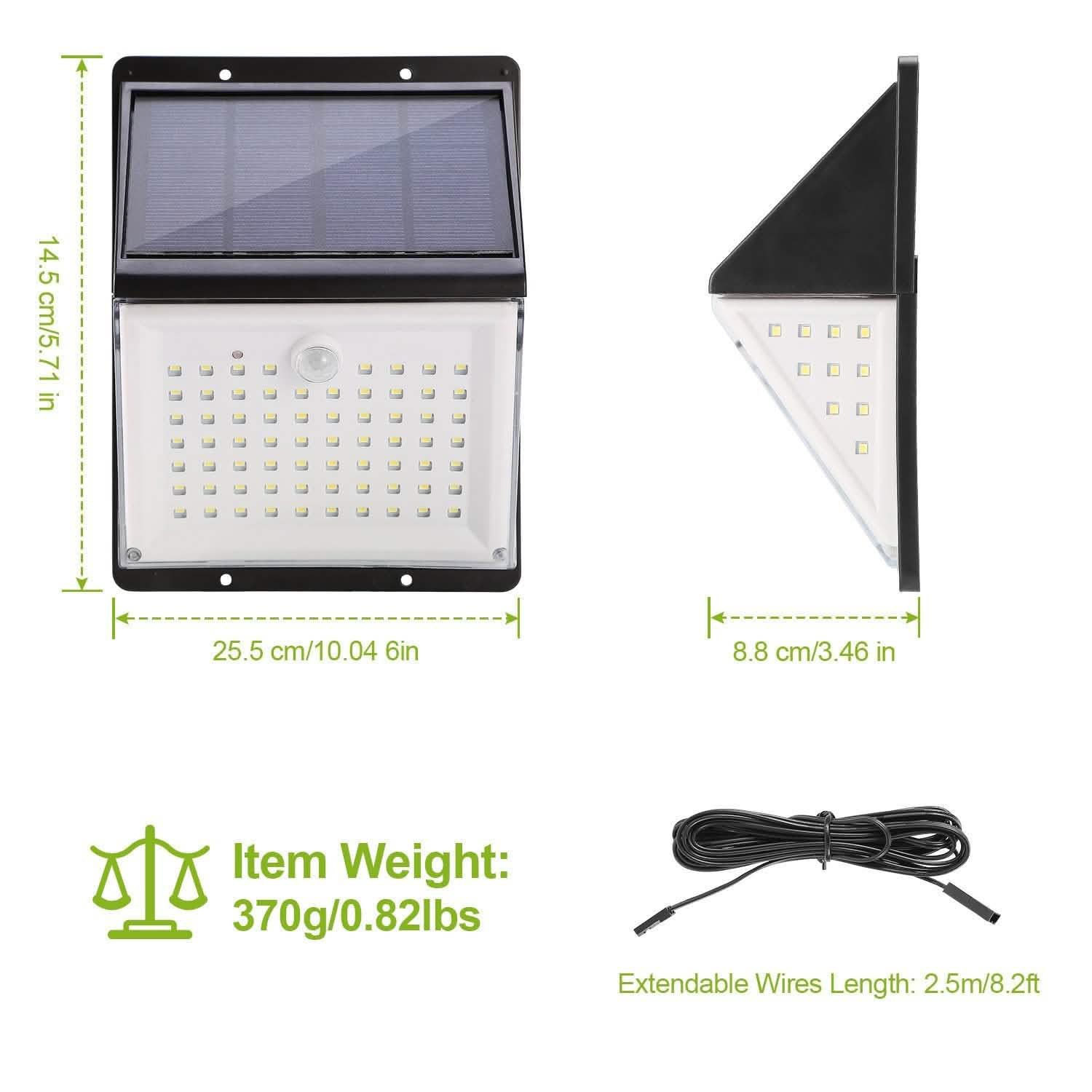 Solar Lights 88 LEDs Outdoor Wall Lamps by DailySale
