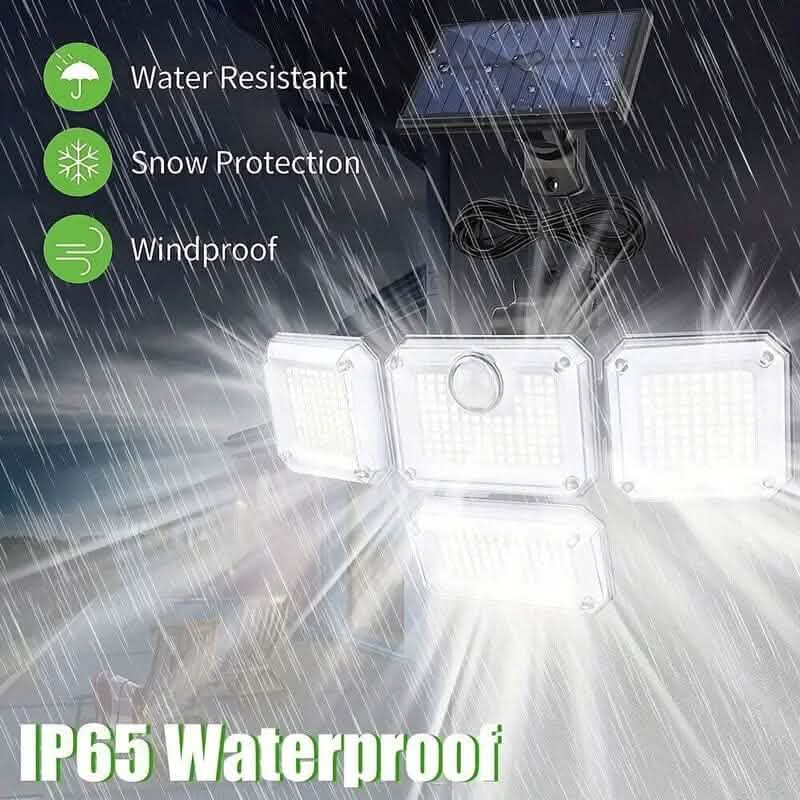 Solar Outdoor Lights 333 LEDs Motion Sensor Lights 4 Heads by DailySale