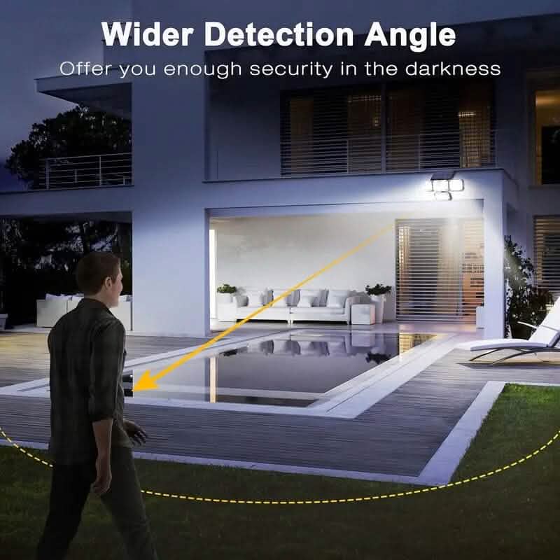 Solar Outdoor Lights 333 LEDs Motion Sensor Lights 4 Heads by DailySale