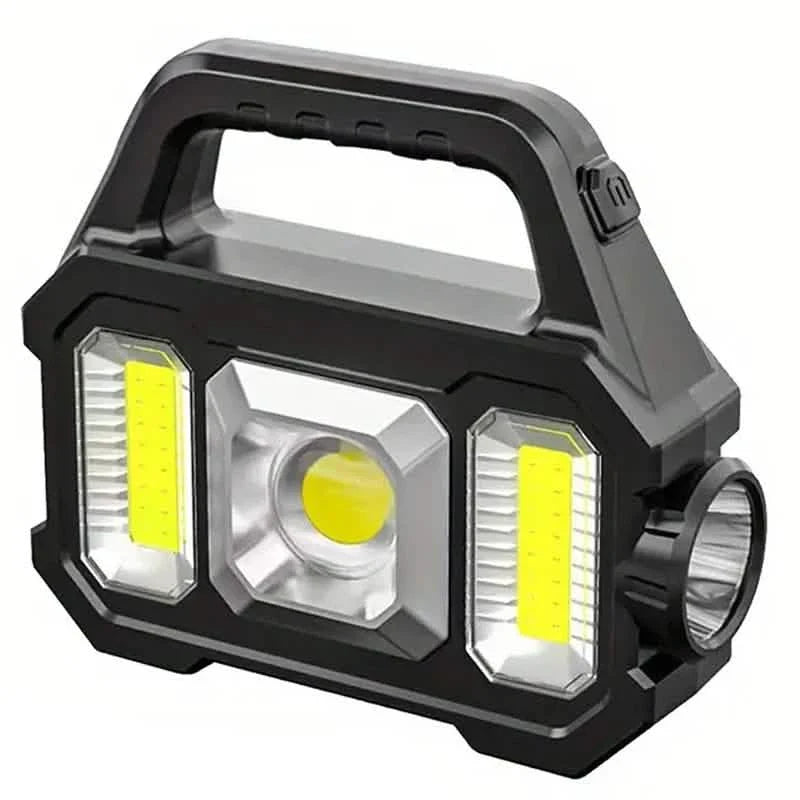 Solar Portable Flashlight & Handheld Searchlight with Side Lights by DailySale
