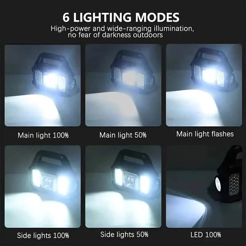 Solar Portable Flashlight & Handheld Searchlight with Side Lights by DailySale