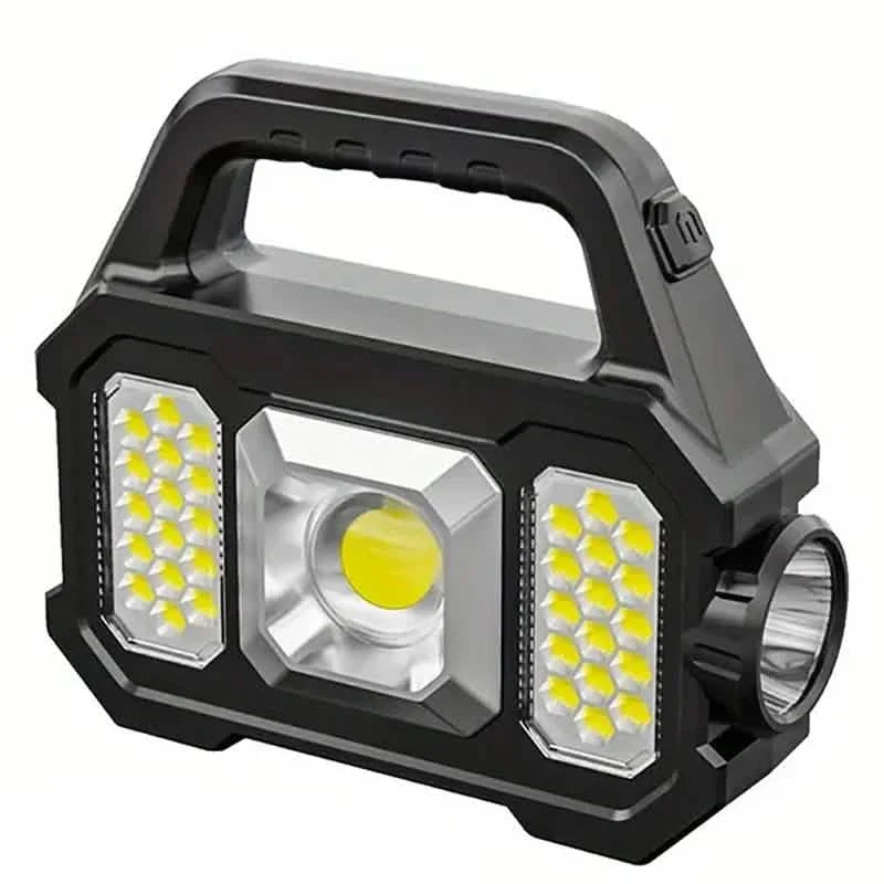 Solar Portable Flashlight & Handheld Searchlight with Side Lights by DailySale