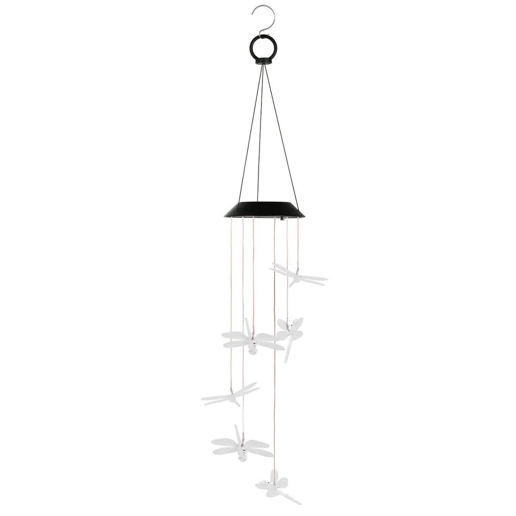 Solar Powered Dragonfly Lights Wind Chimes by DailySale