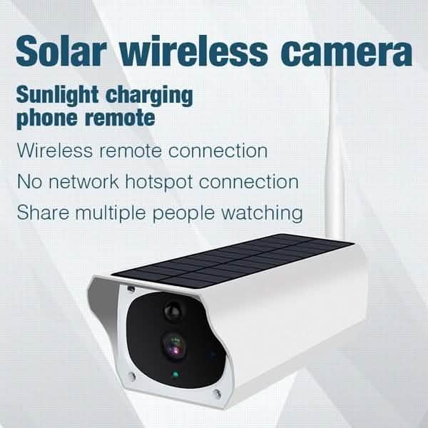 Solar Powered IP Camera with Rechargable Batteries HD 1080p Loop Recording by DailySale