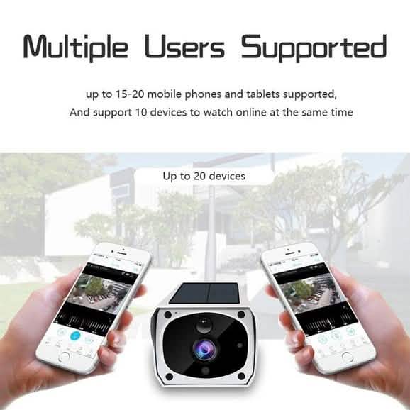Solar Powered IP Camera with Rechargable Batteries HD 1080p Loop Recording by DailySale