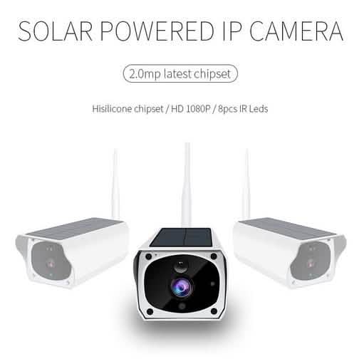 Solar Powered IP Camera with Rechargable Batteries HD 1080p Loop Recording by DailySale