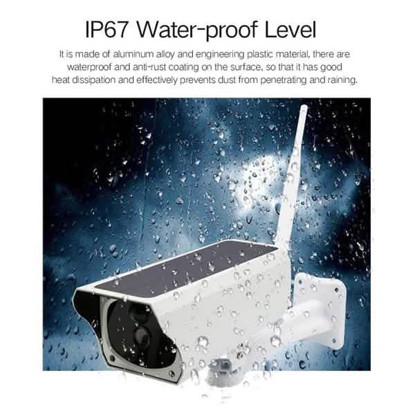 Solar Powered IP Camera with Rechargable Batteries HD 1080p Loop Recording by DailySale