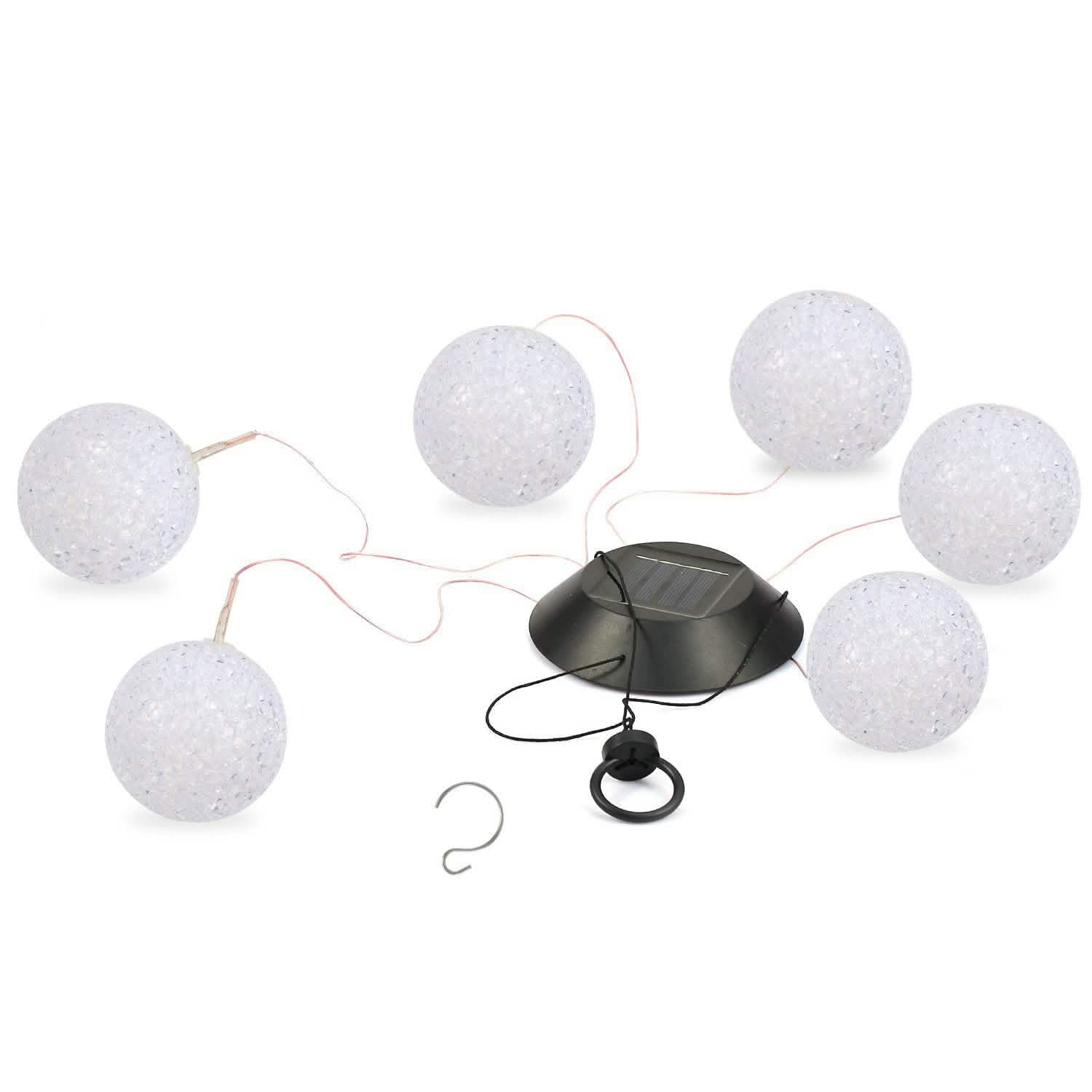 Solar Powered LED Ball Wind Chimes - Color Changing LED String Light by DailySale