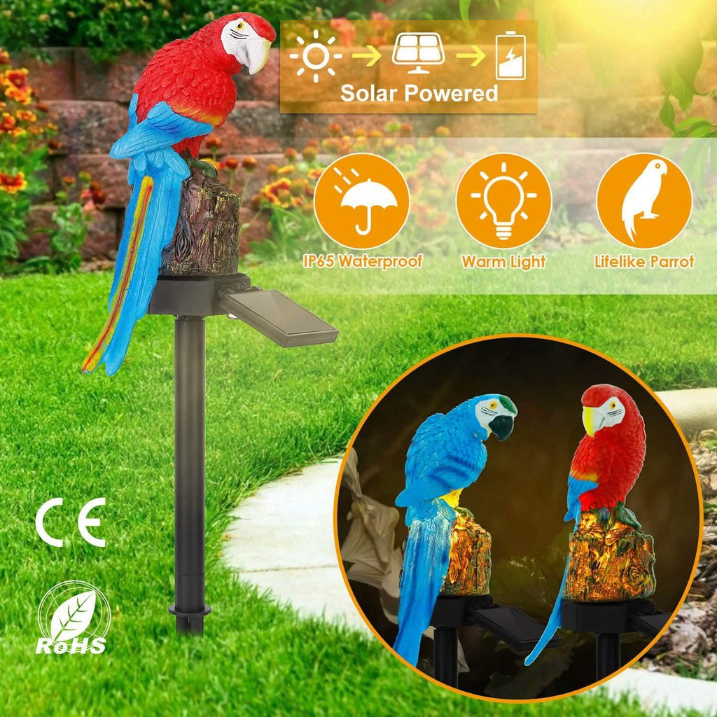 Solar Powered Parrot Garden Light IP65 Waterproof LED by DailySale