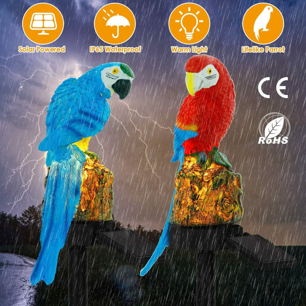 Solar Powered Parrot Garden Light IP65 Waterproof LED by DailySale