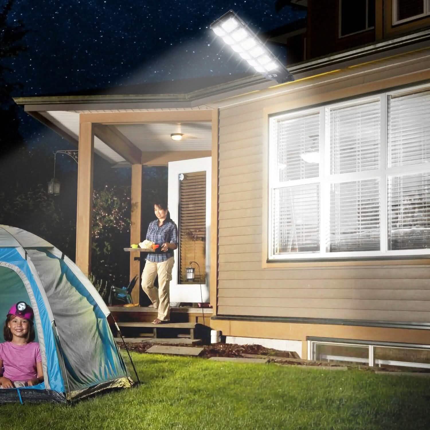 Solar Powered Wall Light Beads PIR Motion Sensor by DailySale