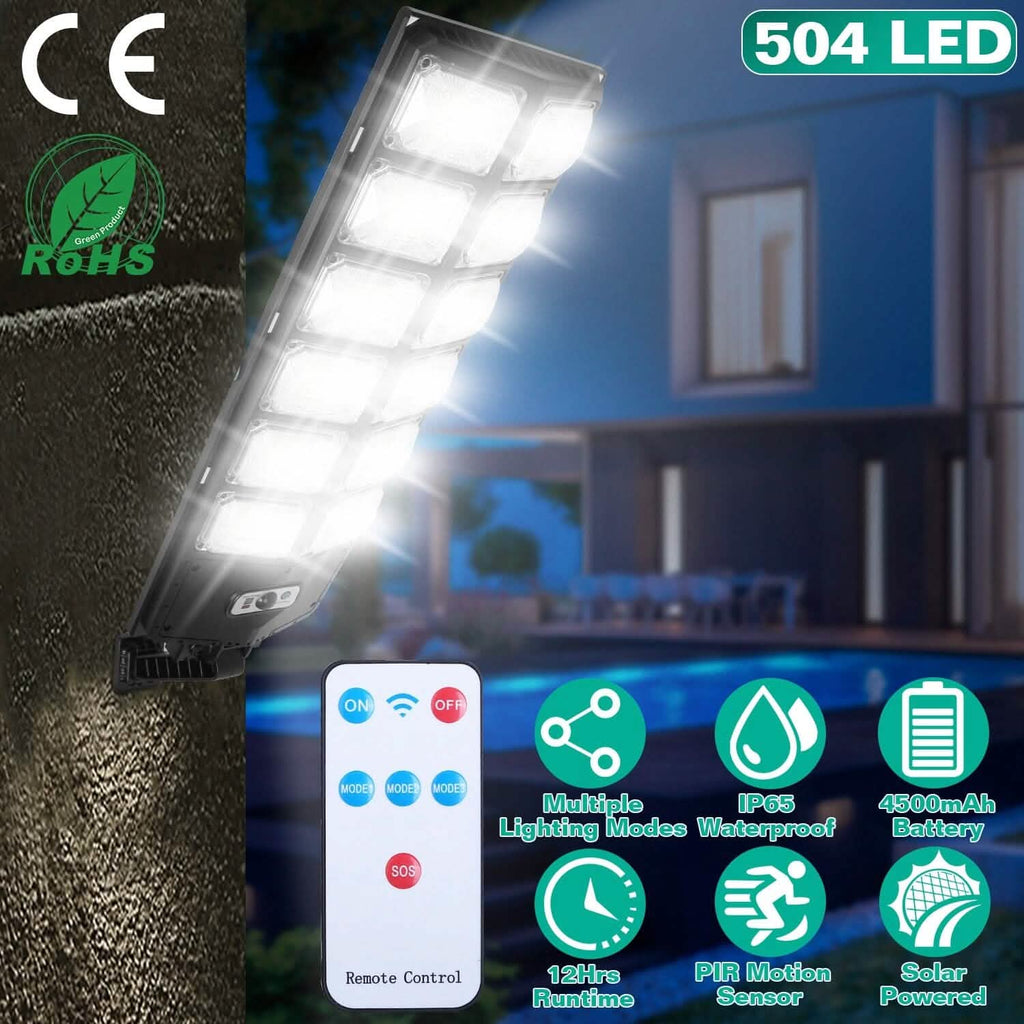Solar Powered Wall Light Beads PIR Motion Sensor by DailySale