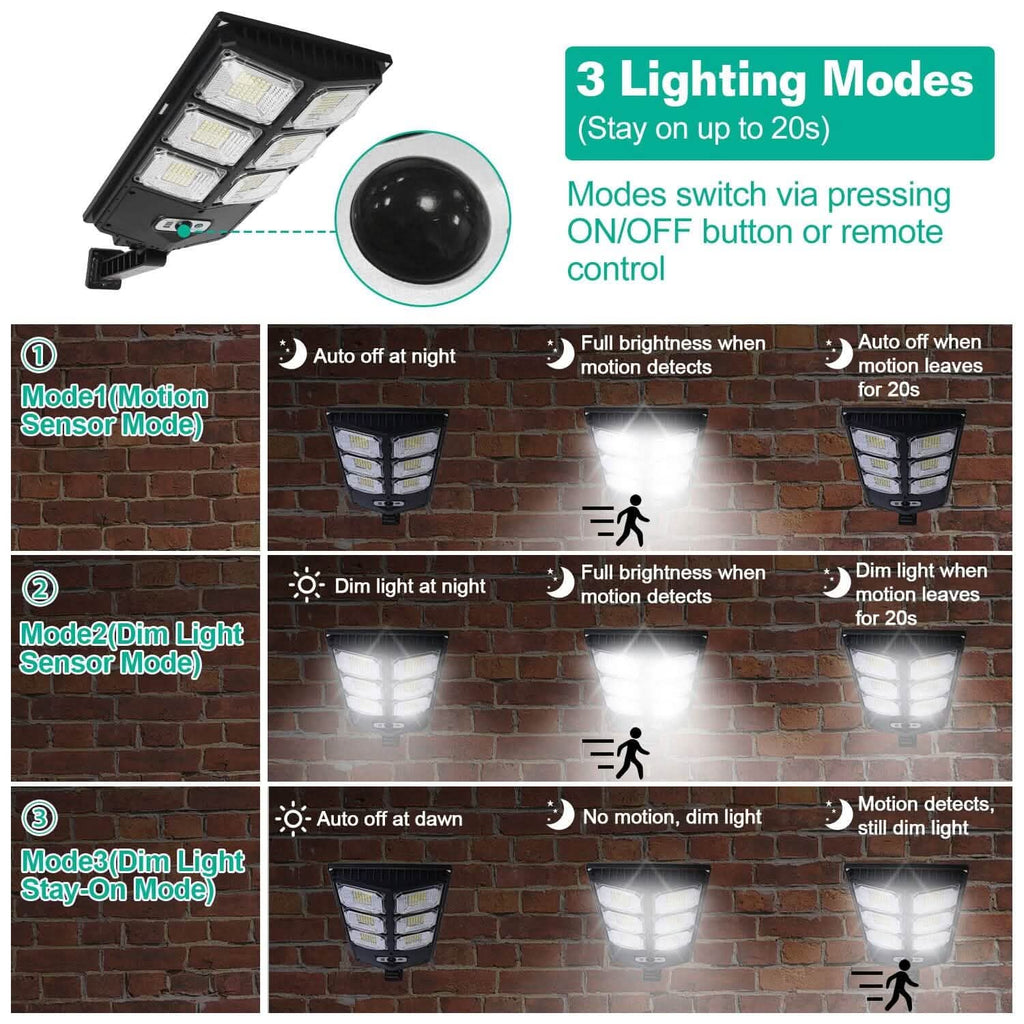 Solar Powered Wall Light Beads PIR Motion Sensor by DailySale