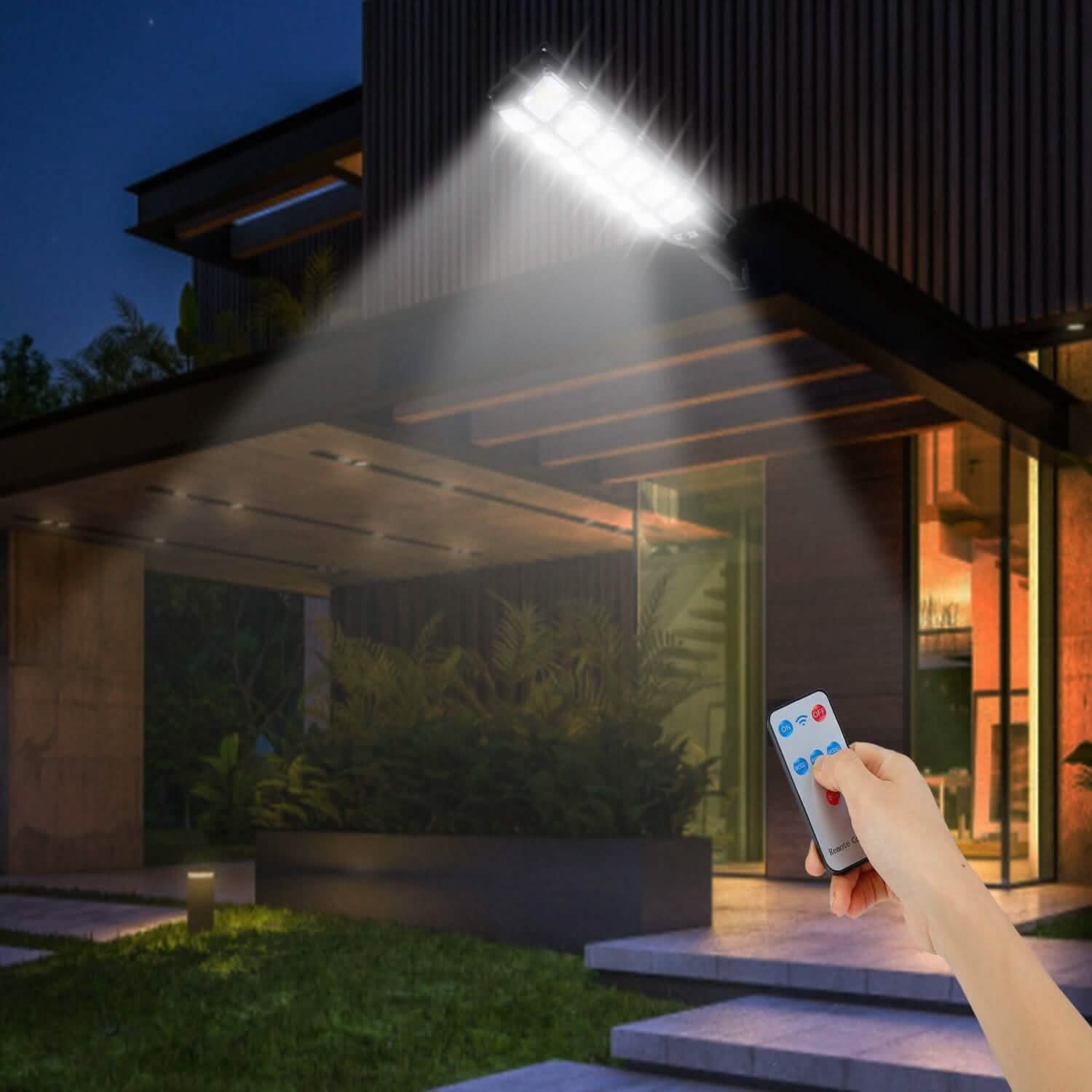 Solar Powered Wall Light Beads PIR Motion Sensor by DailySale