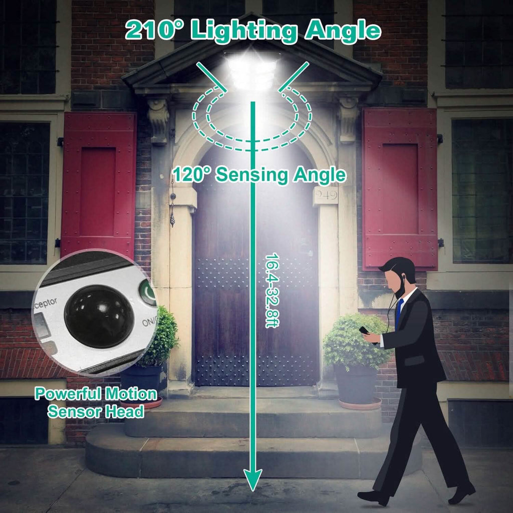 Solar Powered Wall Light Beads PIR Motion Sensor by DailySale