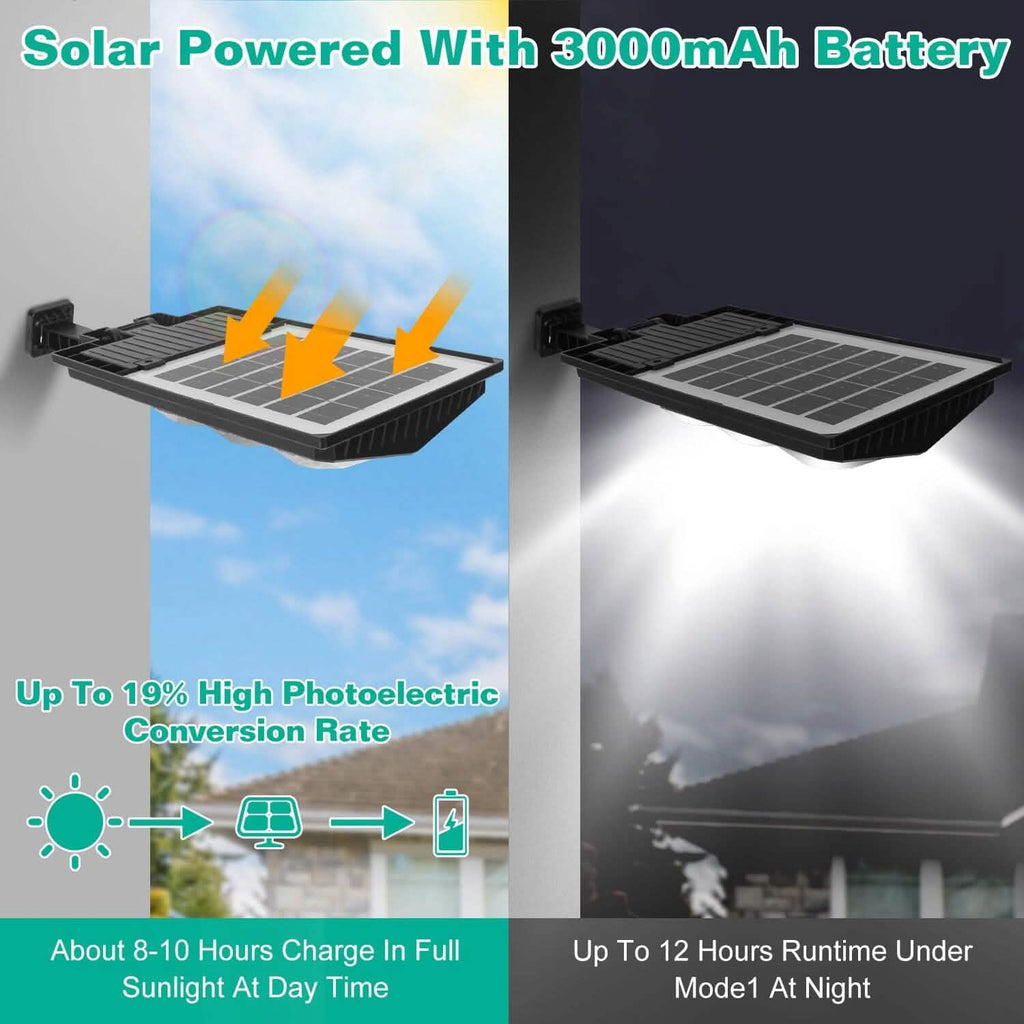Solar Powered Wall Light Beads PIR Motion Sensor by DailySale