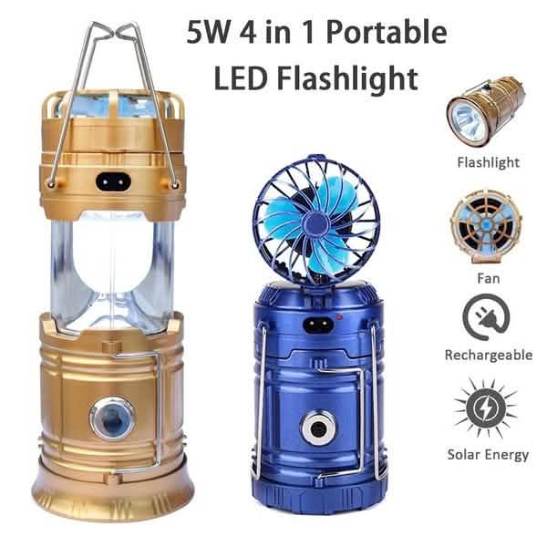 Solar USB Charging Tent Light + Fan by DailySale