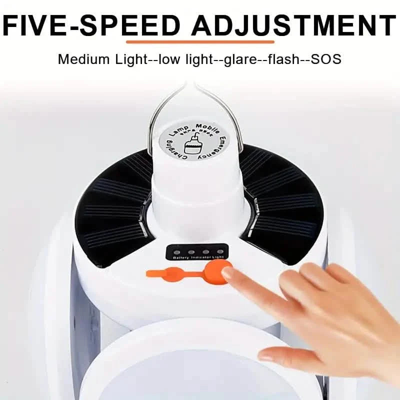 Solar USB Rechargeable LED Bulb Lights With Power Display by DailySale