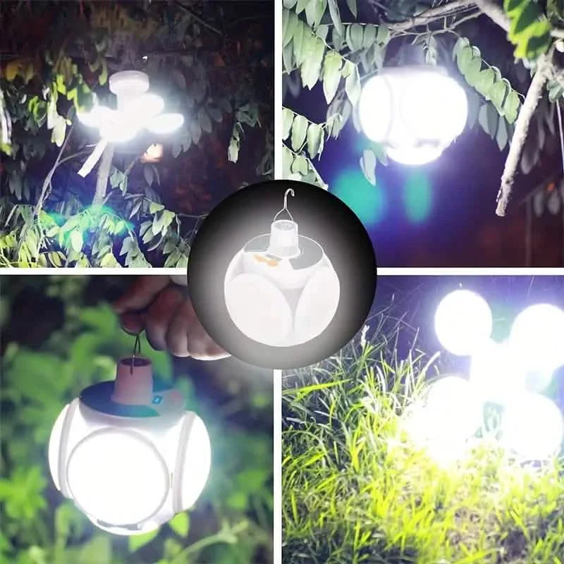 Solar USB Rechargeable LED Bulb Lights With Power Display by DailySale