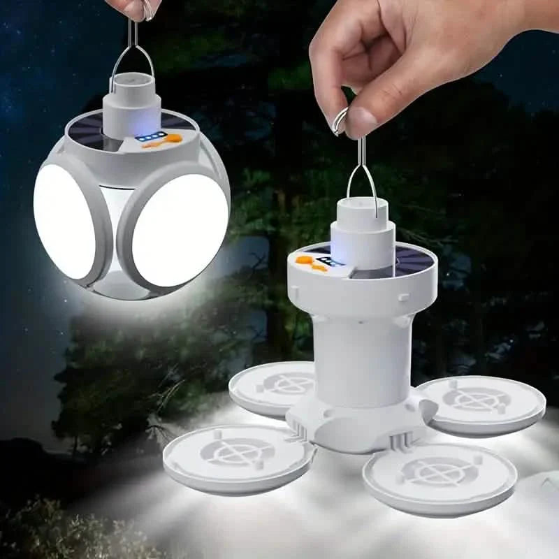 Solar USB Rechargeable LED Bulb Lights With Power Display by DailySale
