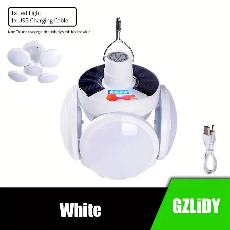 Solar USB Rechargeable LED Bulb Lights With Power Display by DailySale