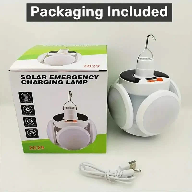 Solar USB Rechargeable LED Bulb Lights With Power Display by DailySale