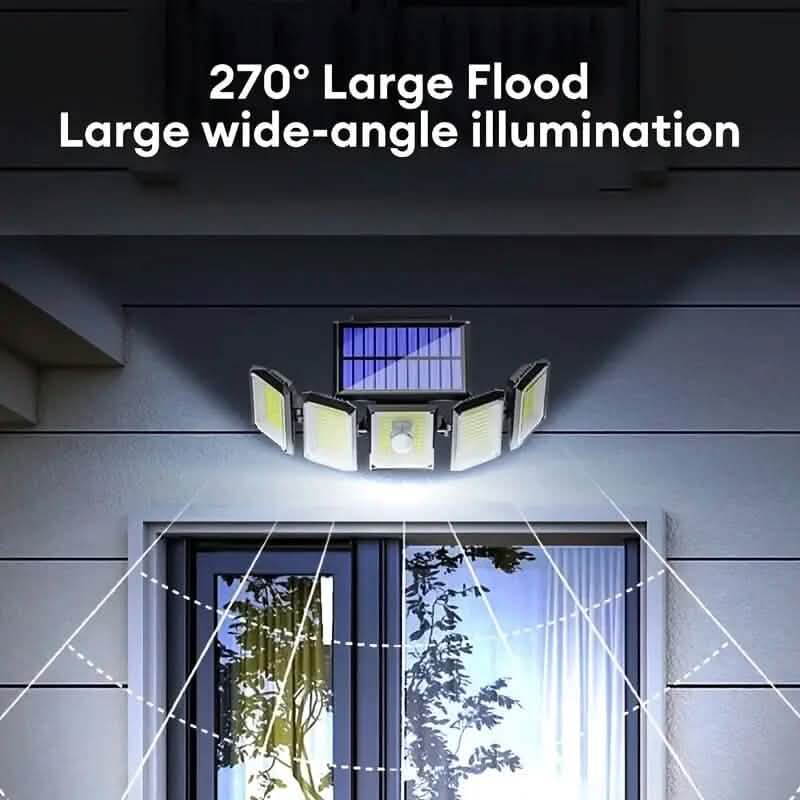Solar Wall Light with 5 Adjustable Angle Heads by DailySale