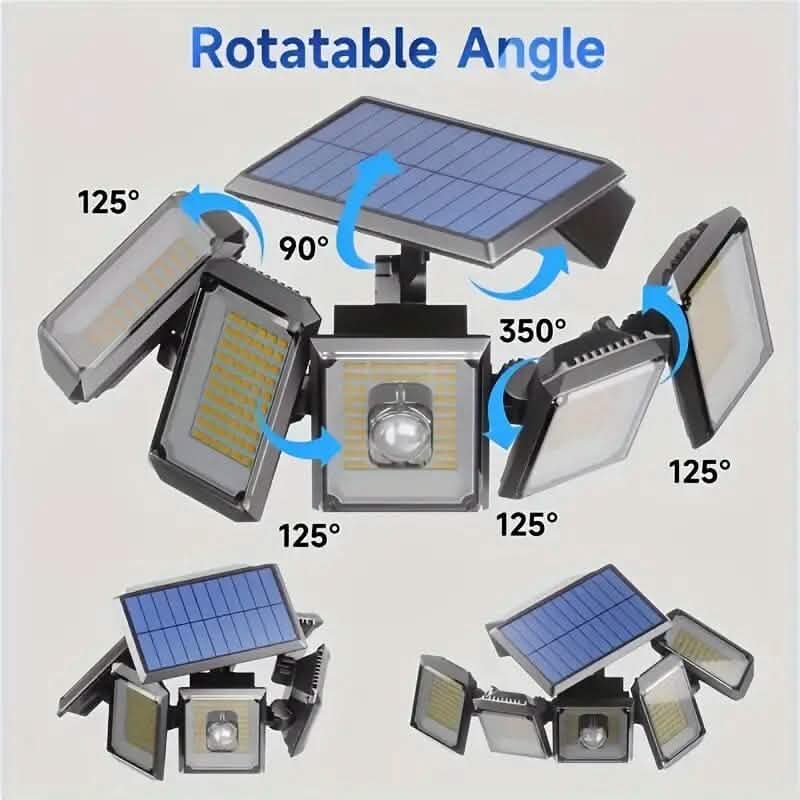 Solar Wall Light with 5 Adjustable Angle Heads by DailySale