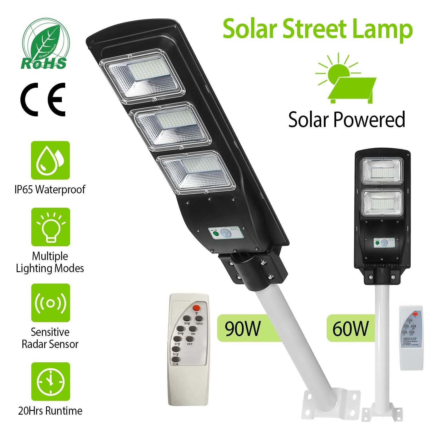 Solar Wireless IP65 Waterproof Street Path Light by DailySale