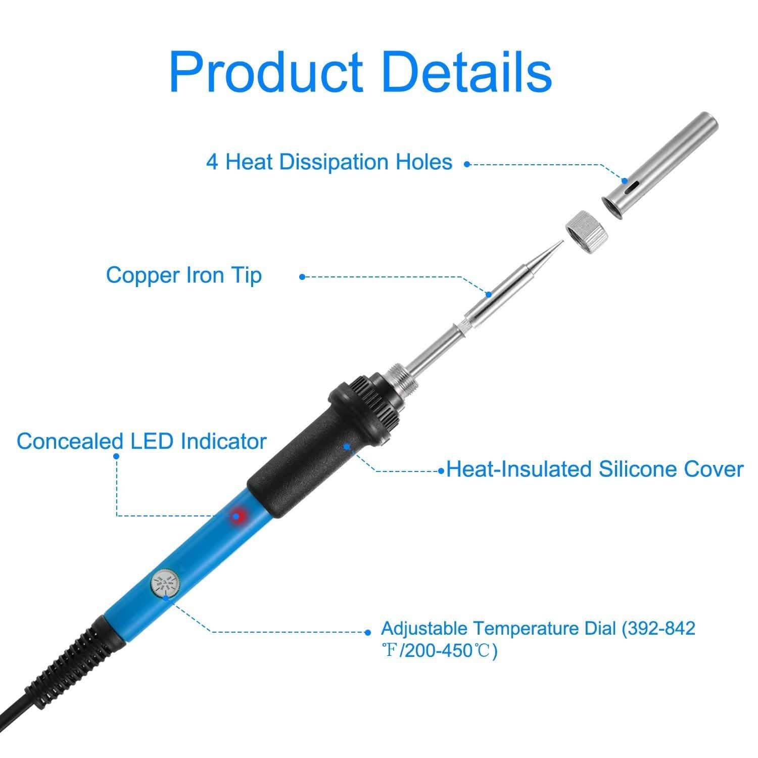 Soldering Iron 110V/60W Adjustable Temperature by DailySale