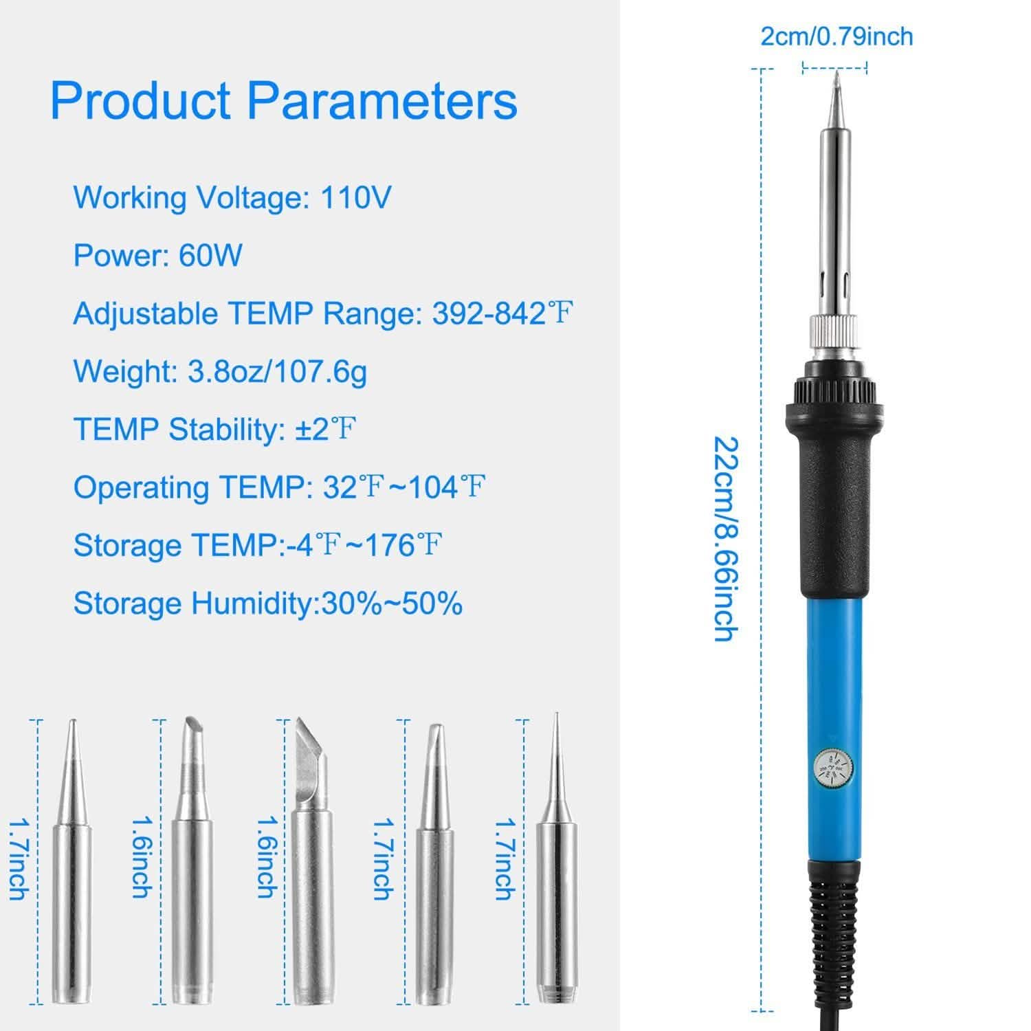 Soldering Iron 110V/60W Adjustable Temperature by DailySale
