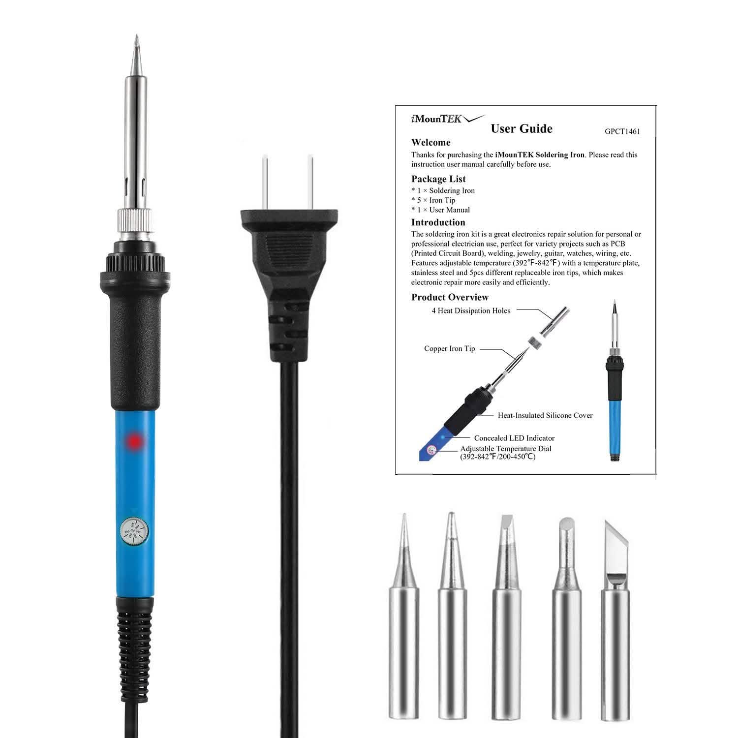 Soldering Iron 110V/60W Adjustable Temperature by DailySale