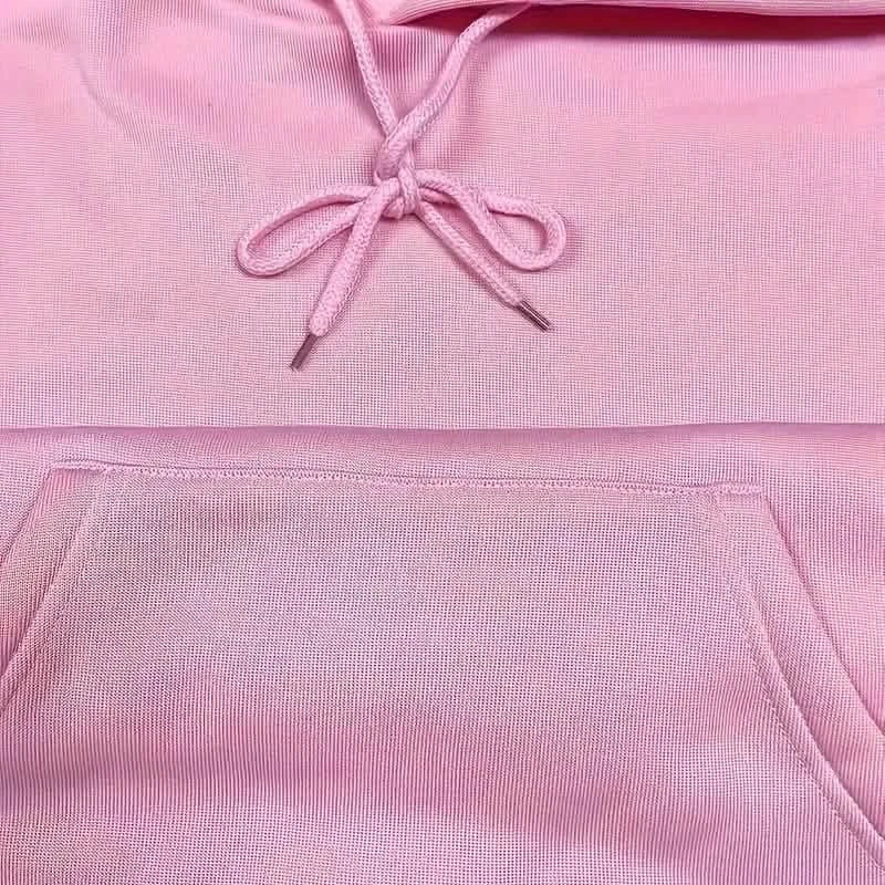 Solid Drawstring Casual Long Sleeve Hoodie by DailySale
